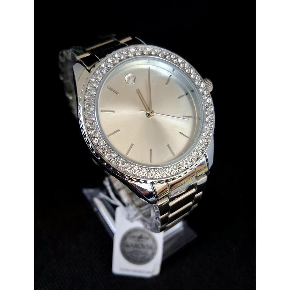 Unisex Swarovski Crystal Stainless‎ Steel Luxury Watch